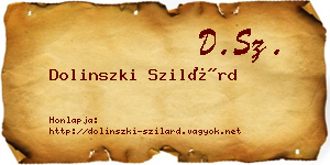 Dolinszki Szilárd névjegykártya